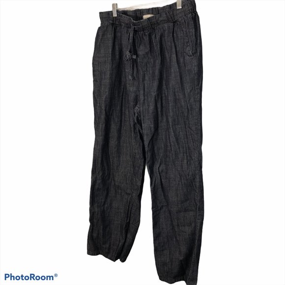 woman within AS NEW dark wash elastic waist jeans - Picture 1 of 4